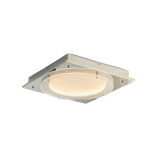 Bauhaus Industrial Metal and Acrylic LED Square Ceiling Light