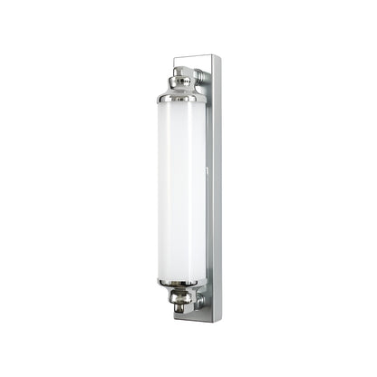 Bauhaus Industrial Minimalist White and Chrome Wall Light