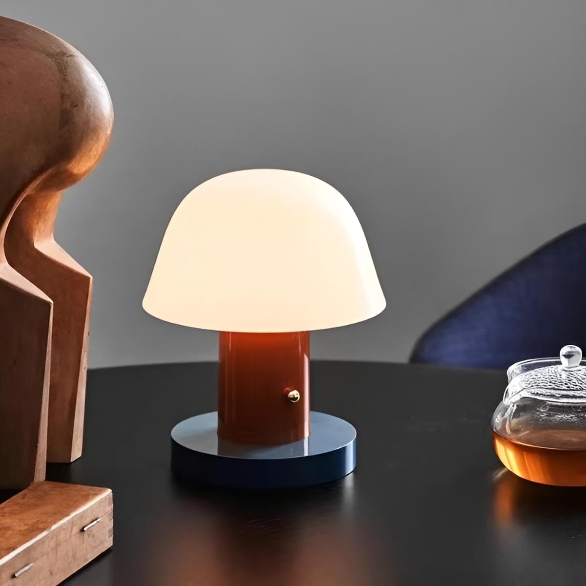 Bauhaus Influenced Setago Modern LED Cordless Table Lamp