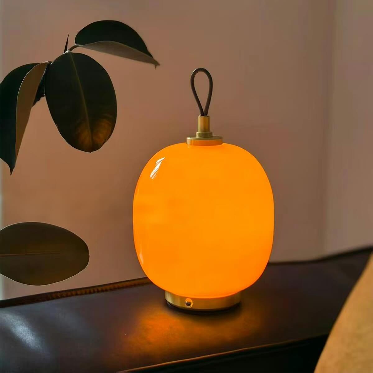Bauhaus Inspired Modern Glass Rechargeable Table Lamp for Living Room