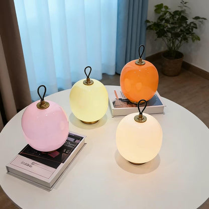 Bauhaus Inspired Modern Glass Rechargeable Table Lamp for Living Room
