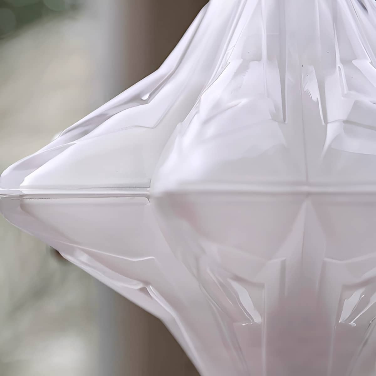 Bauhaus Portable Star Shaped White Glass Table Lamp