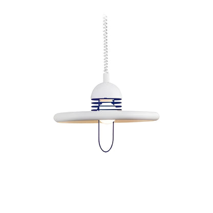 Höhenverstellbare Pendelleuchte im Bauhaus-UFO-Stil