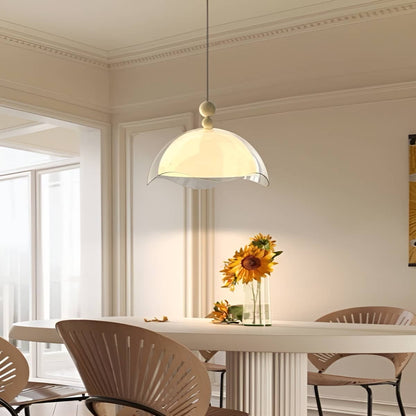Bauhaus Wavy Eggshell Dining Table Pendant Light