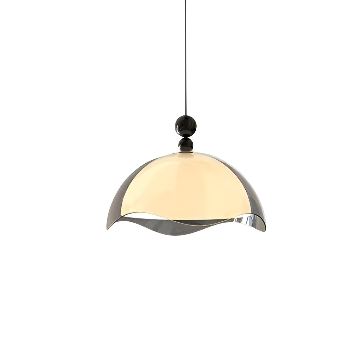 Bauhaus Wavy Eggshell Dining Table Pendant Light