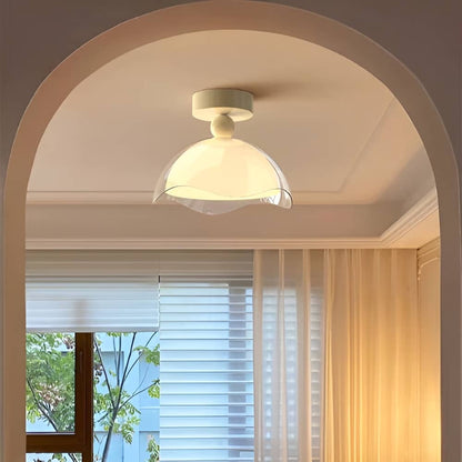 Bauhaus Wavy Eggshell Modern LED Ceiling Light