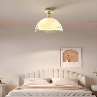 Bauhaus Wavy Eggshell Modern LED Ceiling Light
