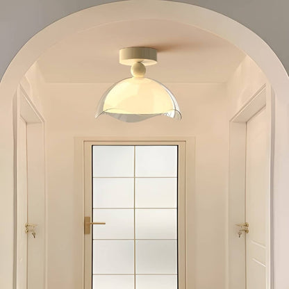 Bauhaus Wavy Eggshell Modern LED Ceiling Light