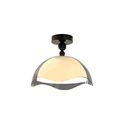 Bauhaus Wavy Eggshell Modern LED Ceiling Light
