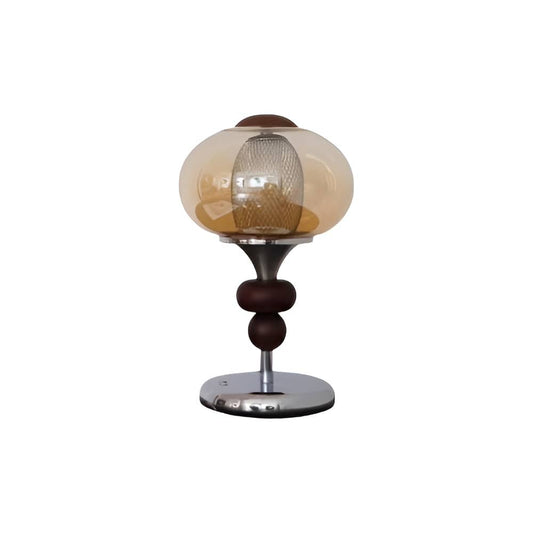 Bauhaus Amber Glass Rechargeable LED Table Lamp