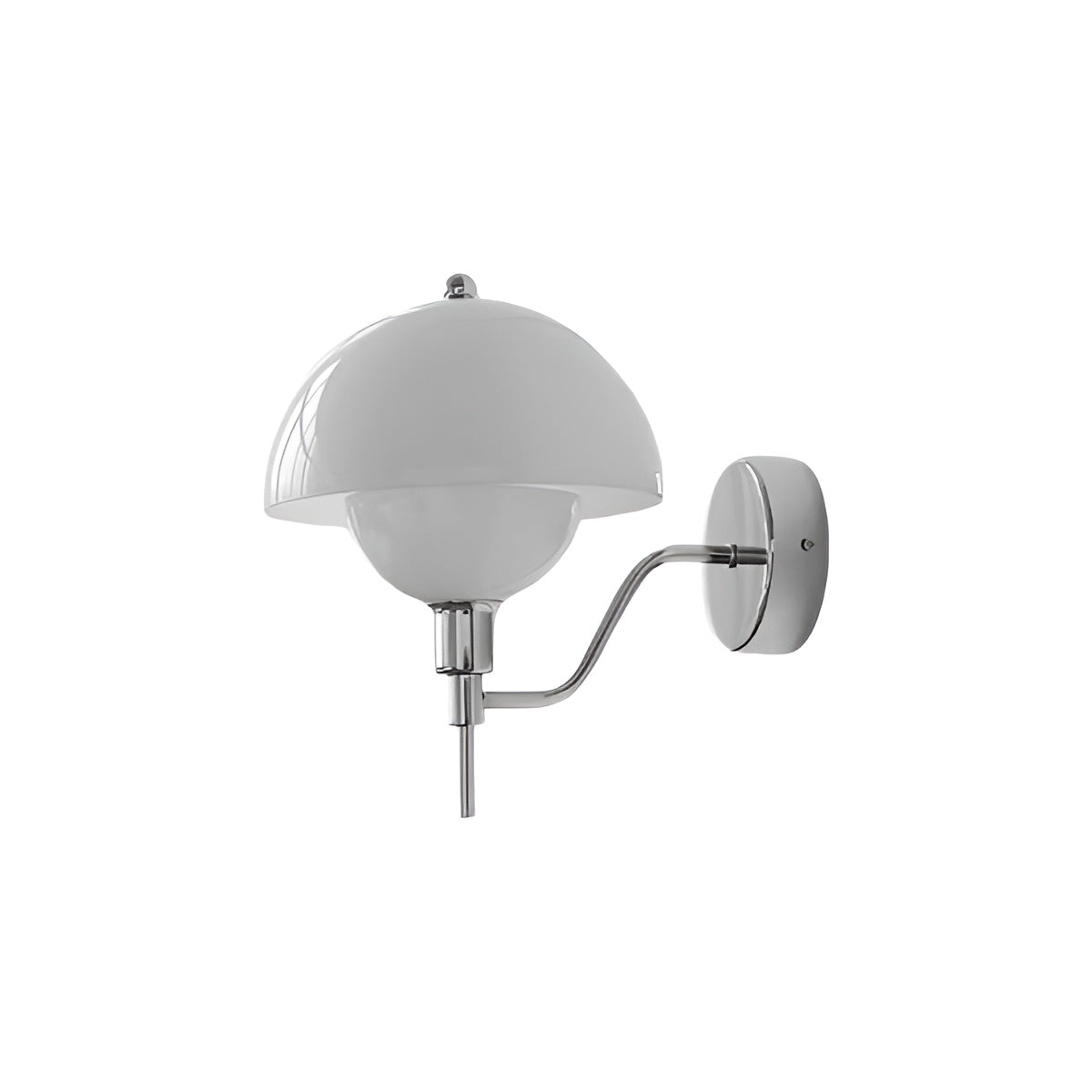 Bauhaus Cream Glass Mushroom Wall Light