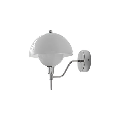 Bauhaus Cream Glass Mushroom Wall Light