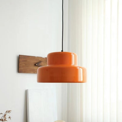 Bauhaus Design Iron Orange Pendant Light