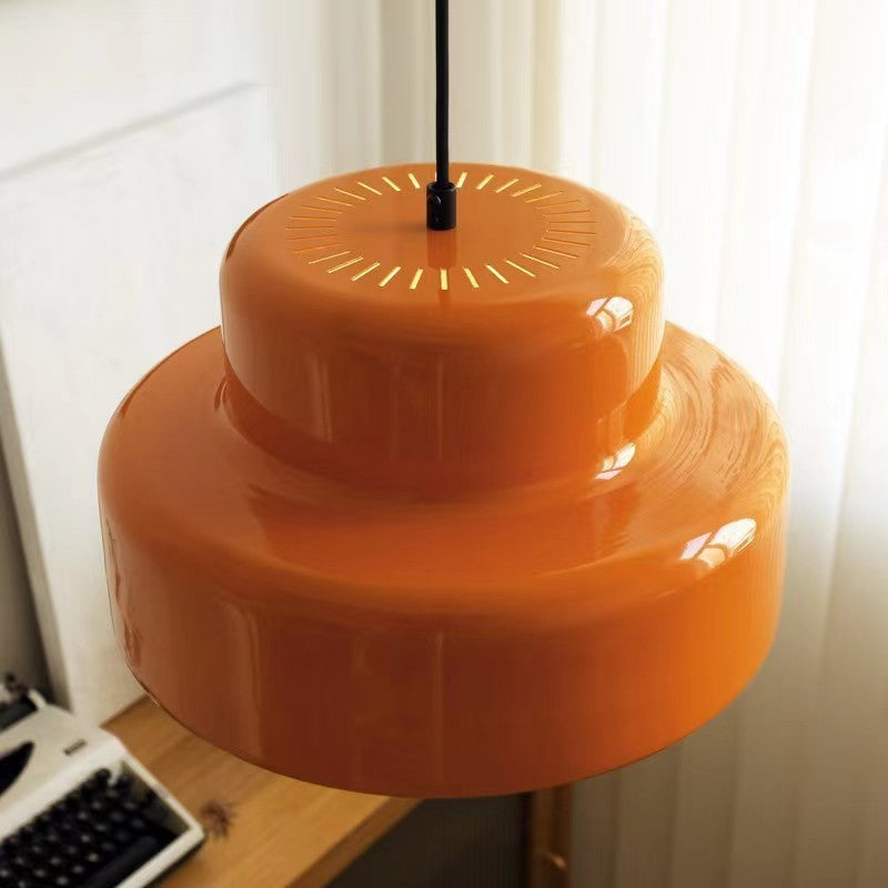 Bauhaus Design Iron Orange Pendant Light