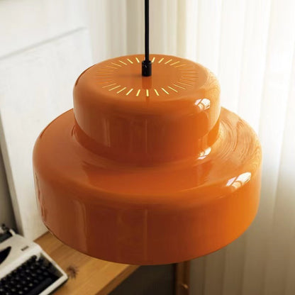 Bauhaus Design Iron Orange Pendant Light