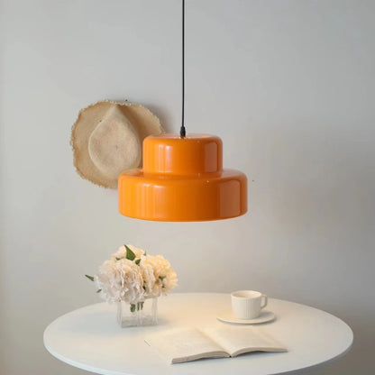 Bauhaus Design Iron Orange Pendant Light