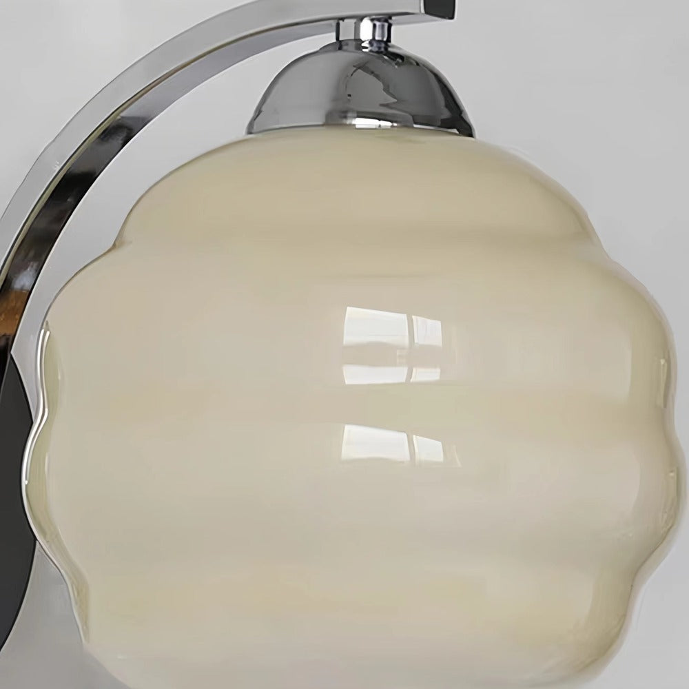 Bauhaus Design Milk Glass Wall Light