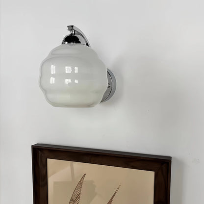 Bauhaus Design Milk Glass Wall Light