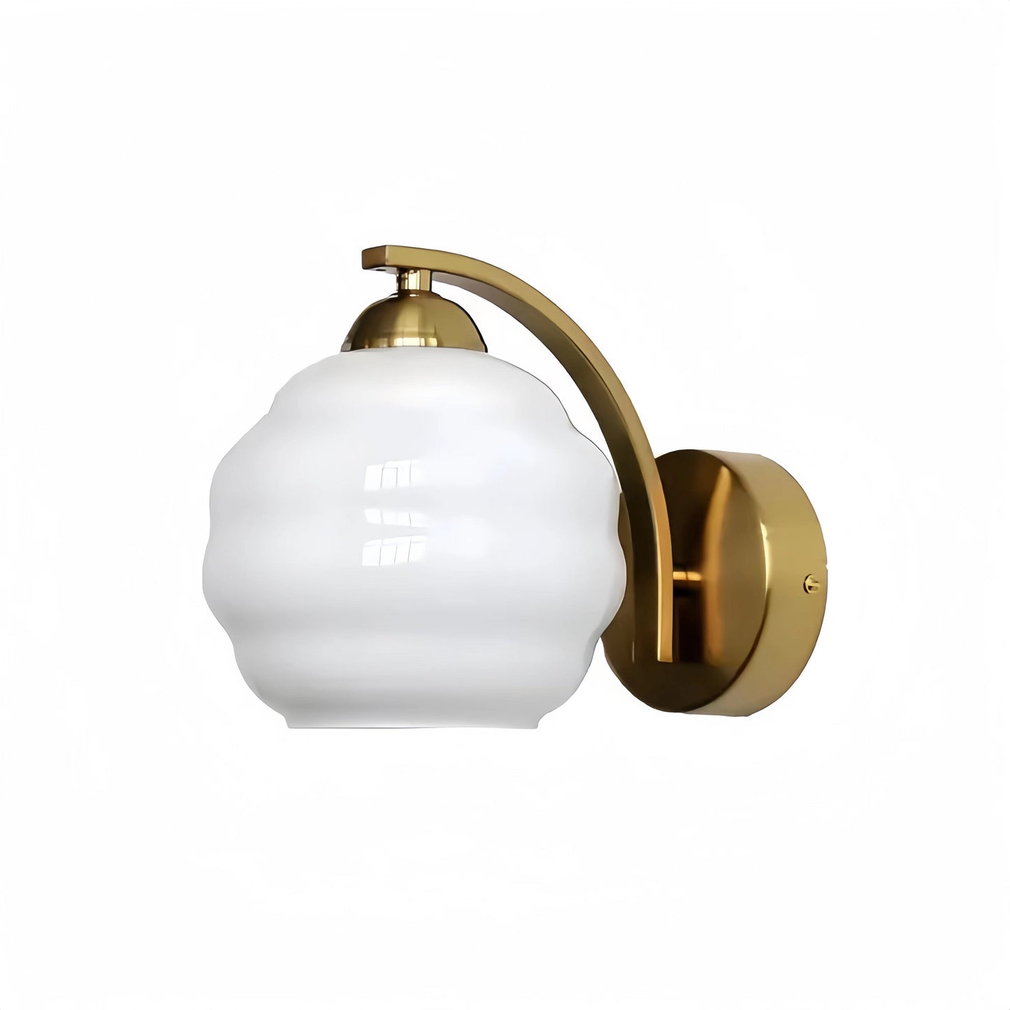 Bauhaus Design Milk Glass Wall Light