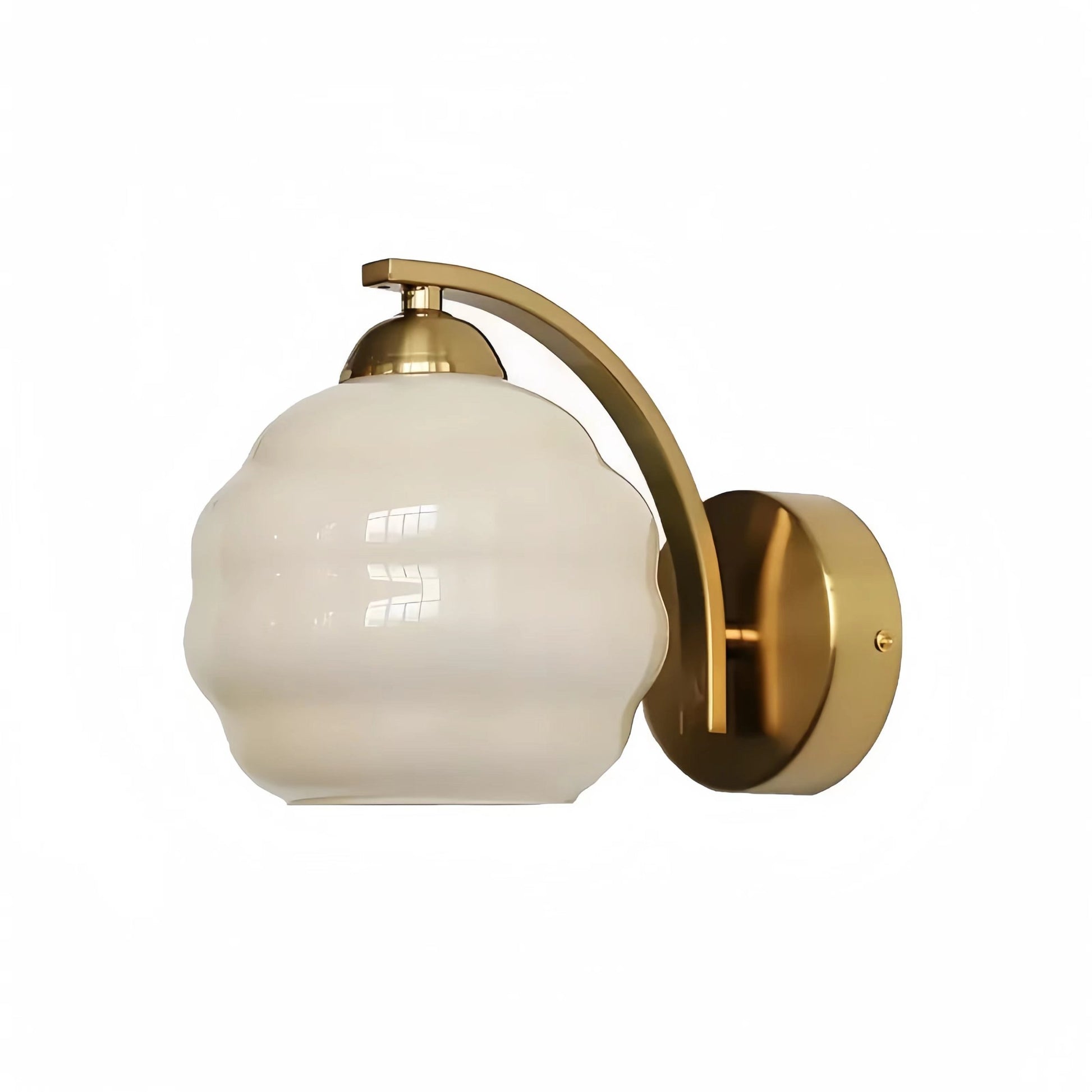 Bauhaus Design Milk Glass Wall Light