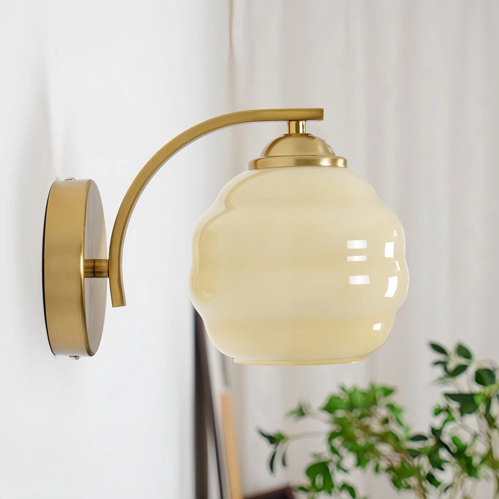 Bauhaus Design Milk Glass Wall Light