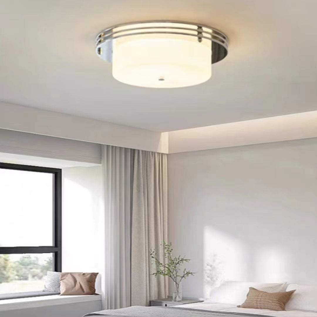 Bauhaus Design Round Glass Ceiling Light