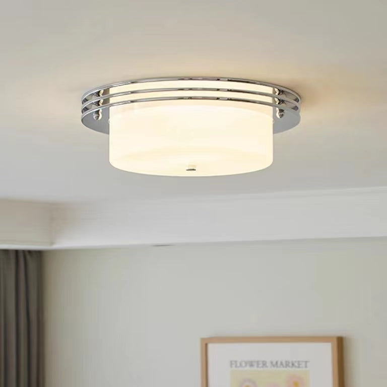 Bauhaus Design Round Glass Ceiling Light