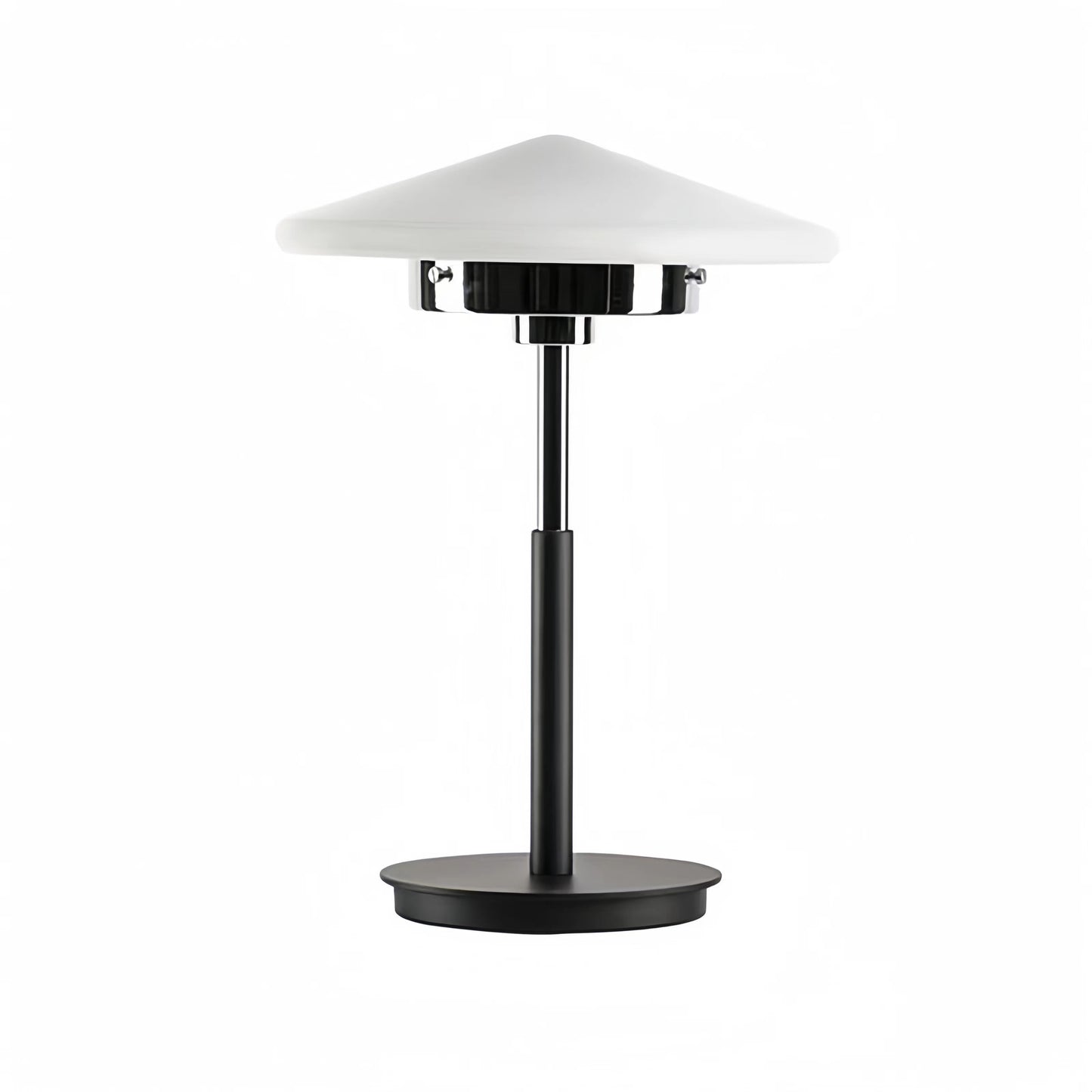 Bauhaus Design White Glass LED Table Lamp