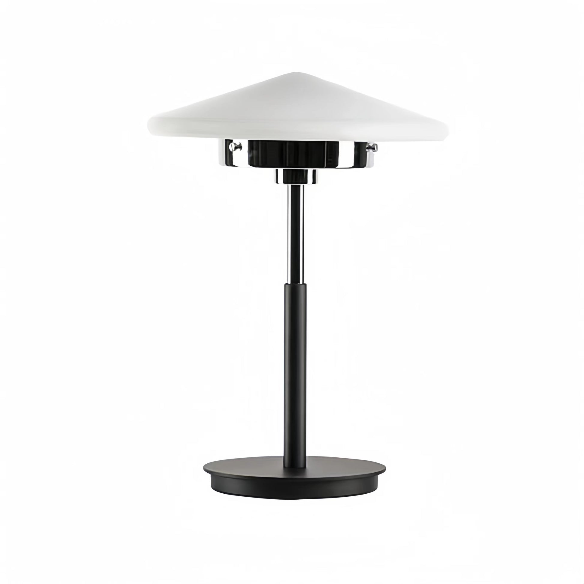 Bauhaus Design White Glass LED Table Lamp