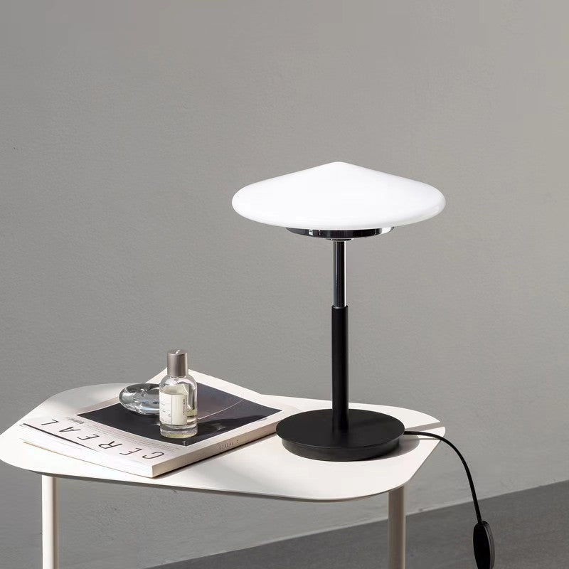 Bauhaus Design White Glass LED Table Lamp