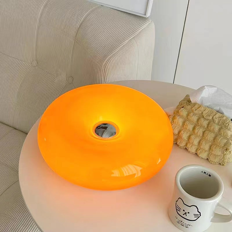 Bauhaus Donut Glass Bedside Table Lamp