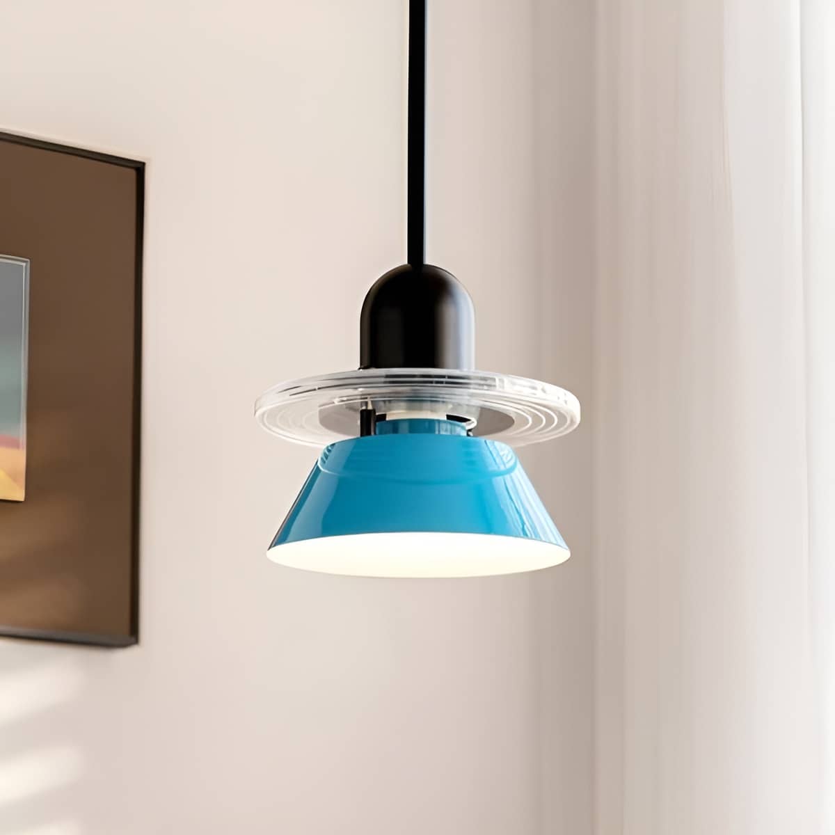 Bauhaus Small Conical Colorful Hanging Lamp for Bedroom