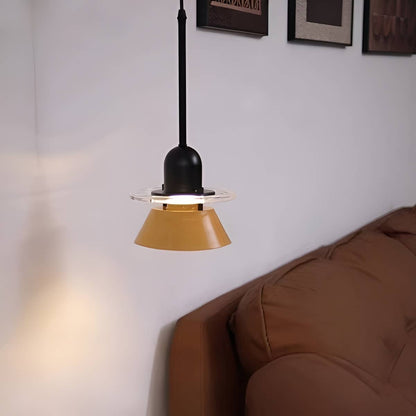 Bauhaus Small Conical Colorful Hanging Lamp for Bedroom