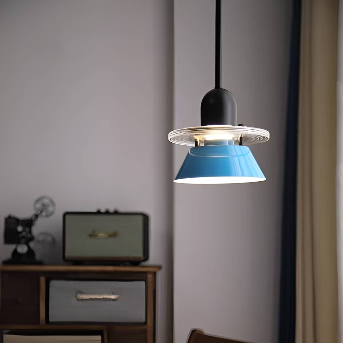 Bauhaus Small Conical Colorful Hanging Lamp for Bedroom