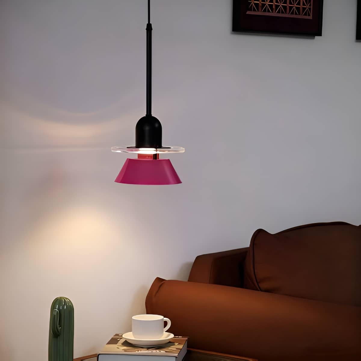 Bauhaus Small Conical Colorful Hanging Lamp for Bedroom