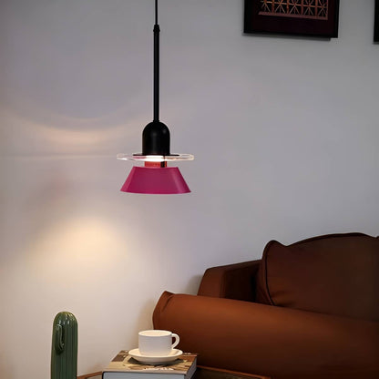 Bauhaus Small Conical Colorful Hanging Lamp for Bedroom