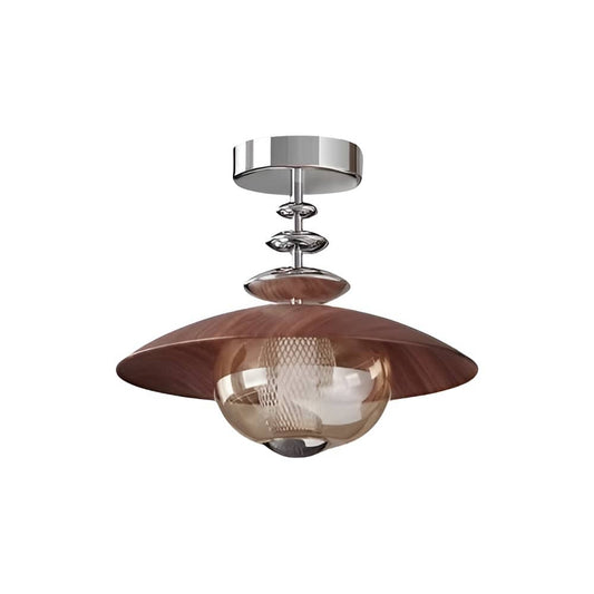 Bauhaus UFO Glass and Metal Ceiling Light