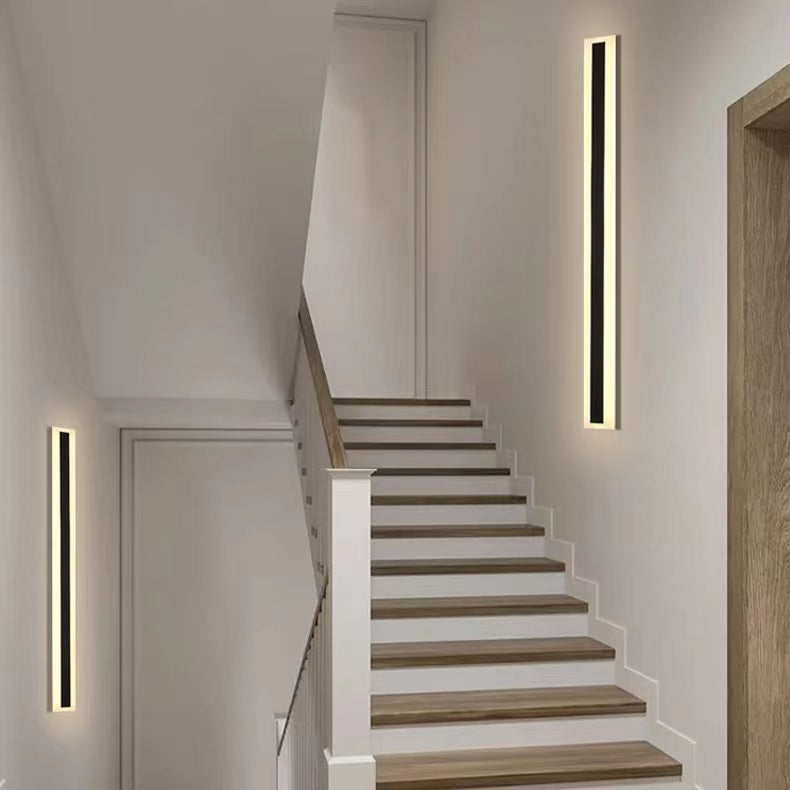 Black Linear LED Outdoor Wall Light