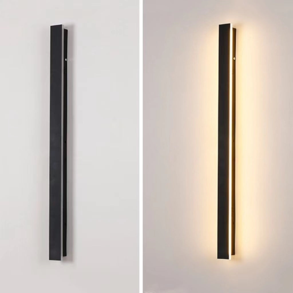 Black Linear LED Outdoor Wall Light