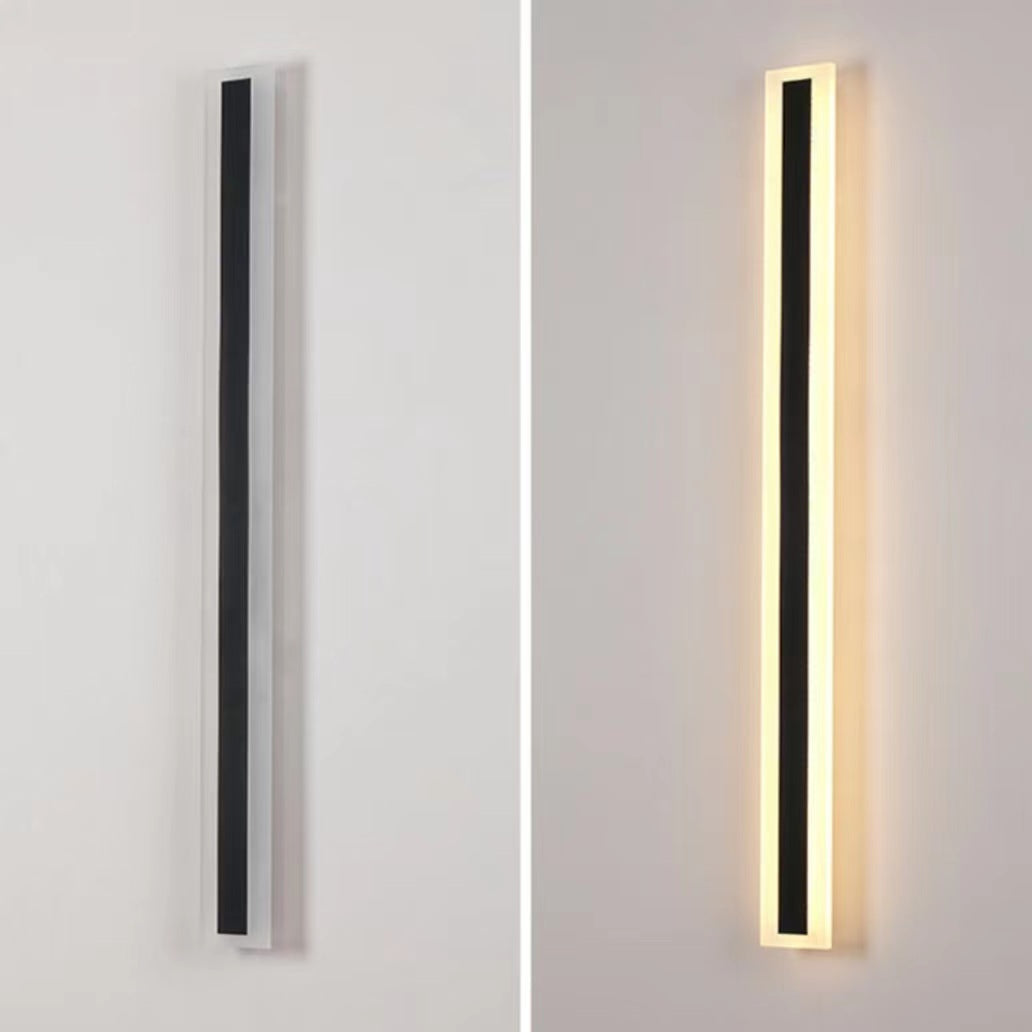 Black Linear LED Outdoor Wall Light