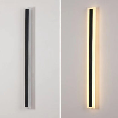 Black Linear LED Outdoor Wall Light