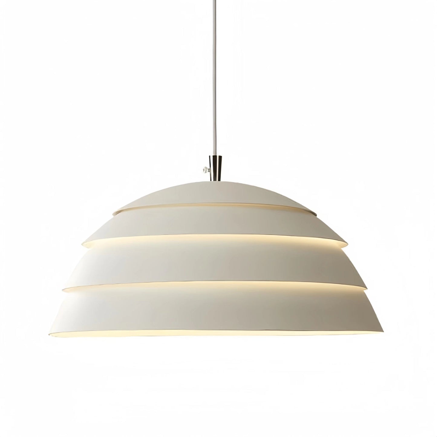 Modern Bauhaus Metal White Dome Pendant Light