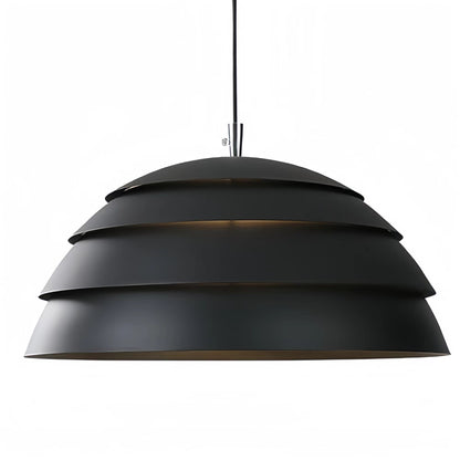 Modern Bauhaus Metal Black Dome Pendant Light