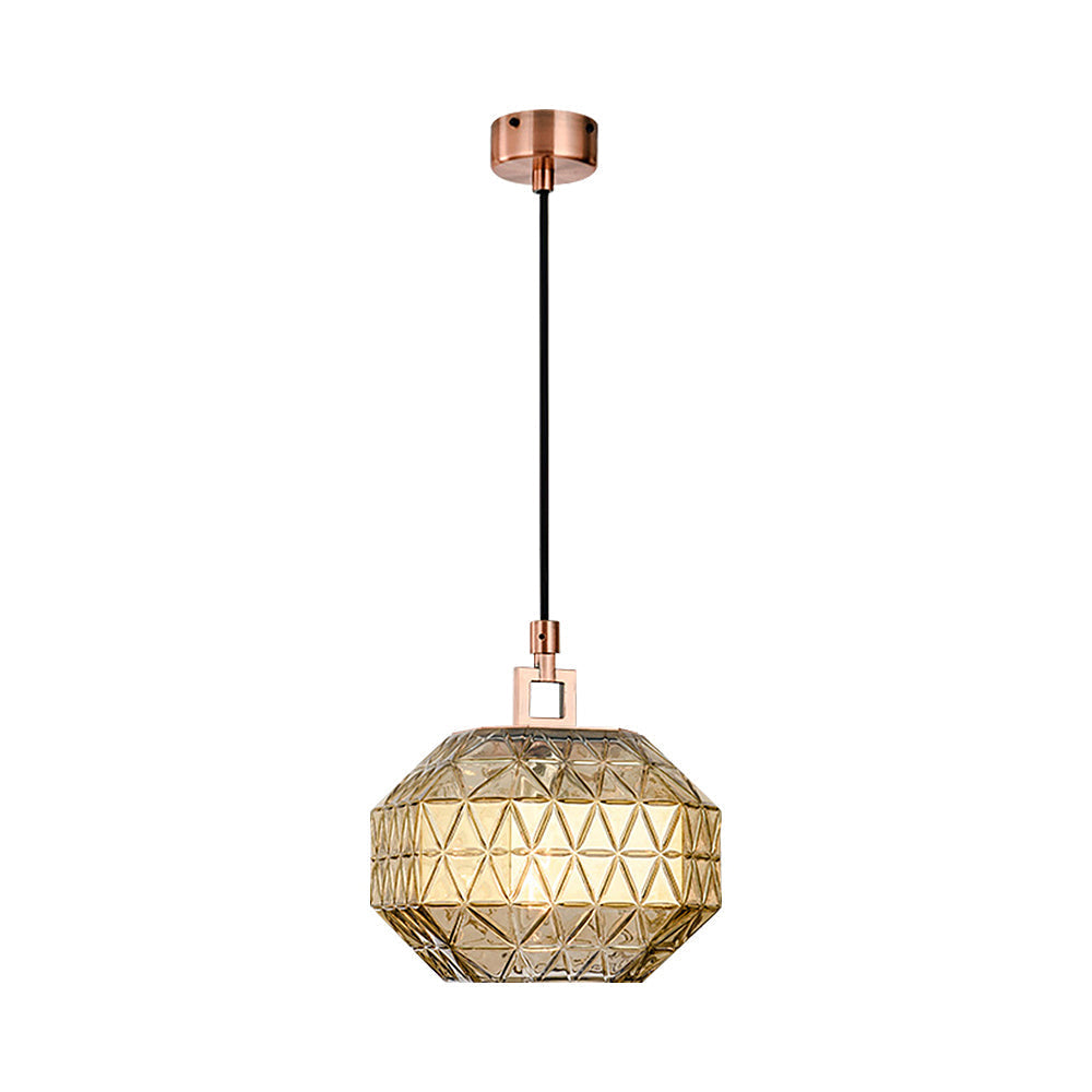 Carved Glass Postmodern Treasure Pendant Light