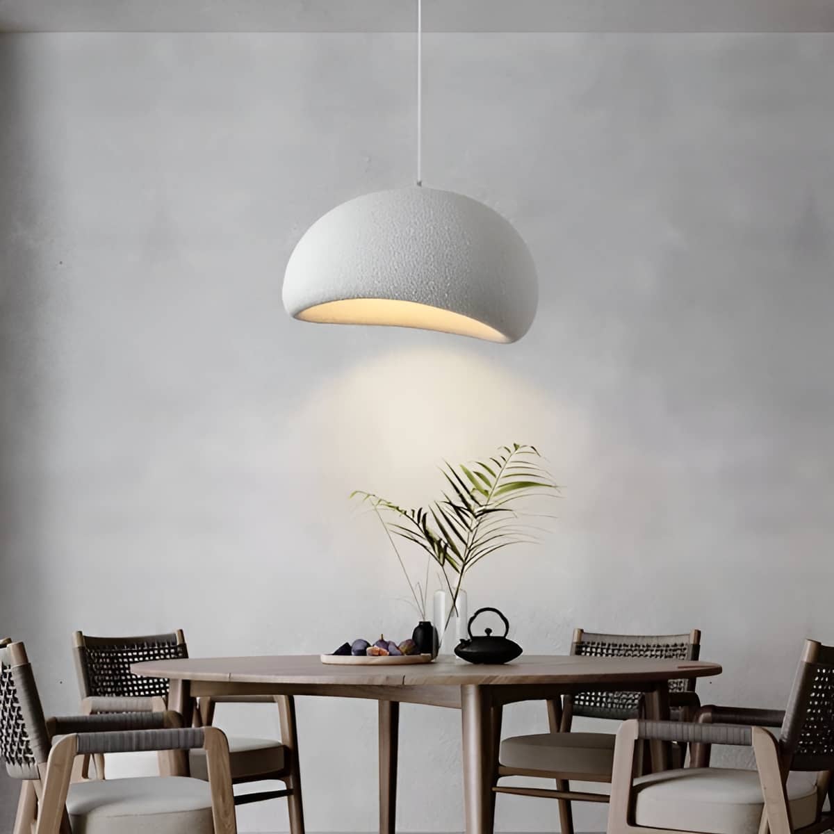 Cloud Shaped Rustic Modern White Pendant Light for Dining Room