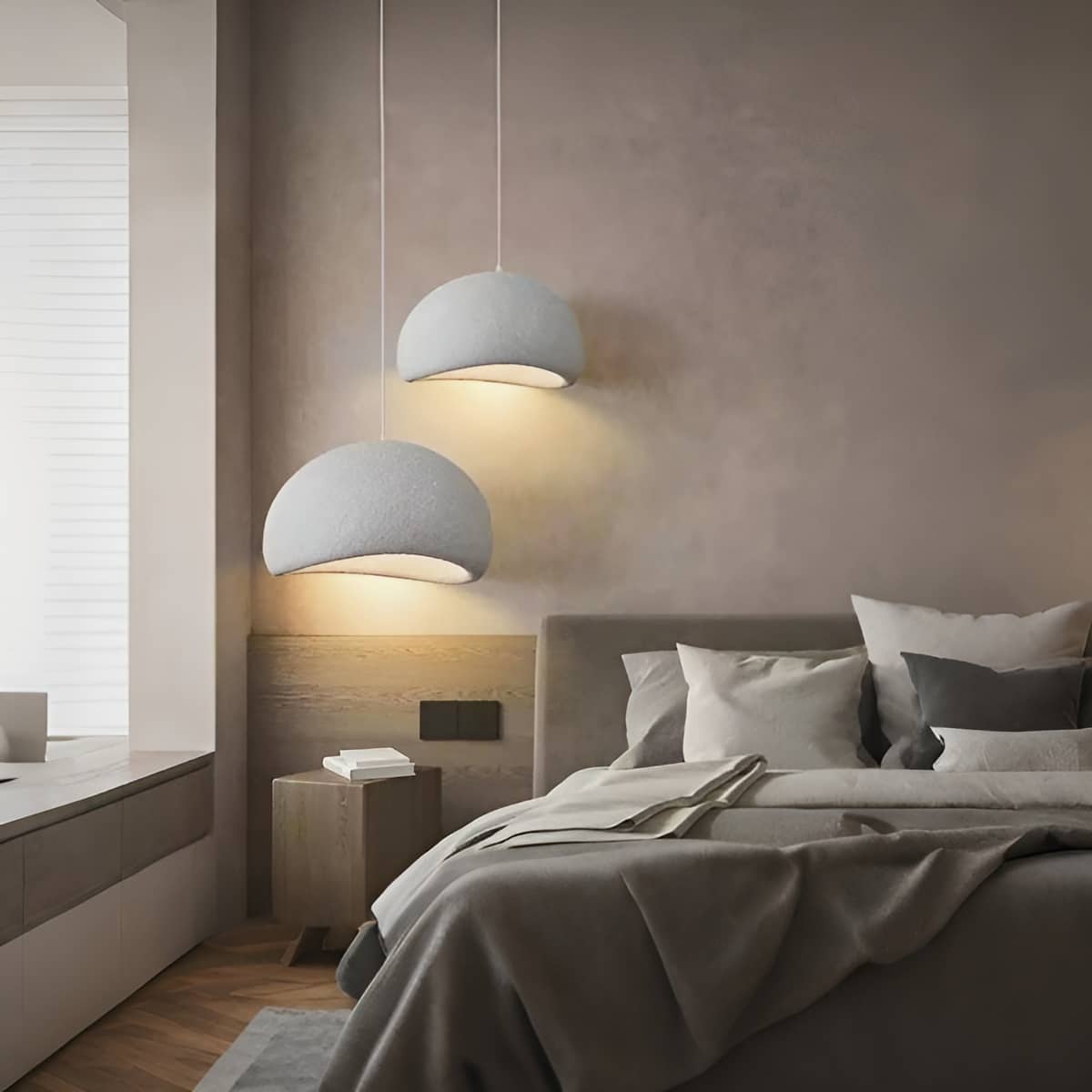 Cloud Shaped Rustic Modern White Pendant Light for Dining Room