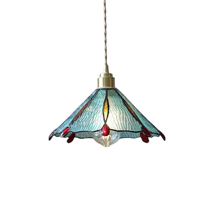 Colorful Teardrop Edge Tiffany Pendant Light