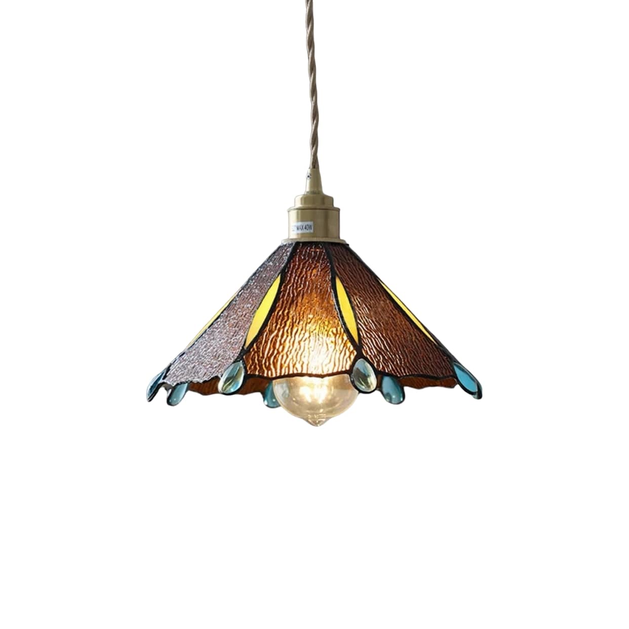 Colorful Teardrop Edge Tiffany Pendant Light