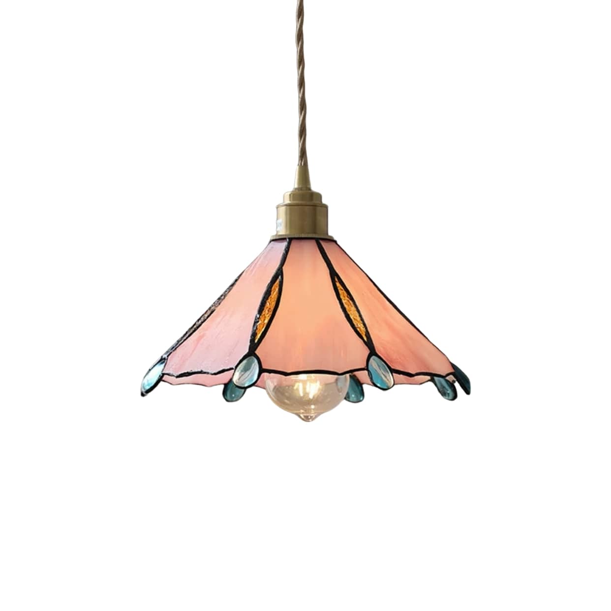 Colorful Teardrop Edge Tiffany Pendant Light
