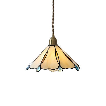 Colorful Teardrop Edge Tiffany Pendant Light